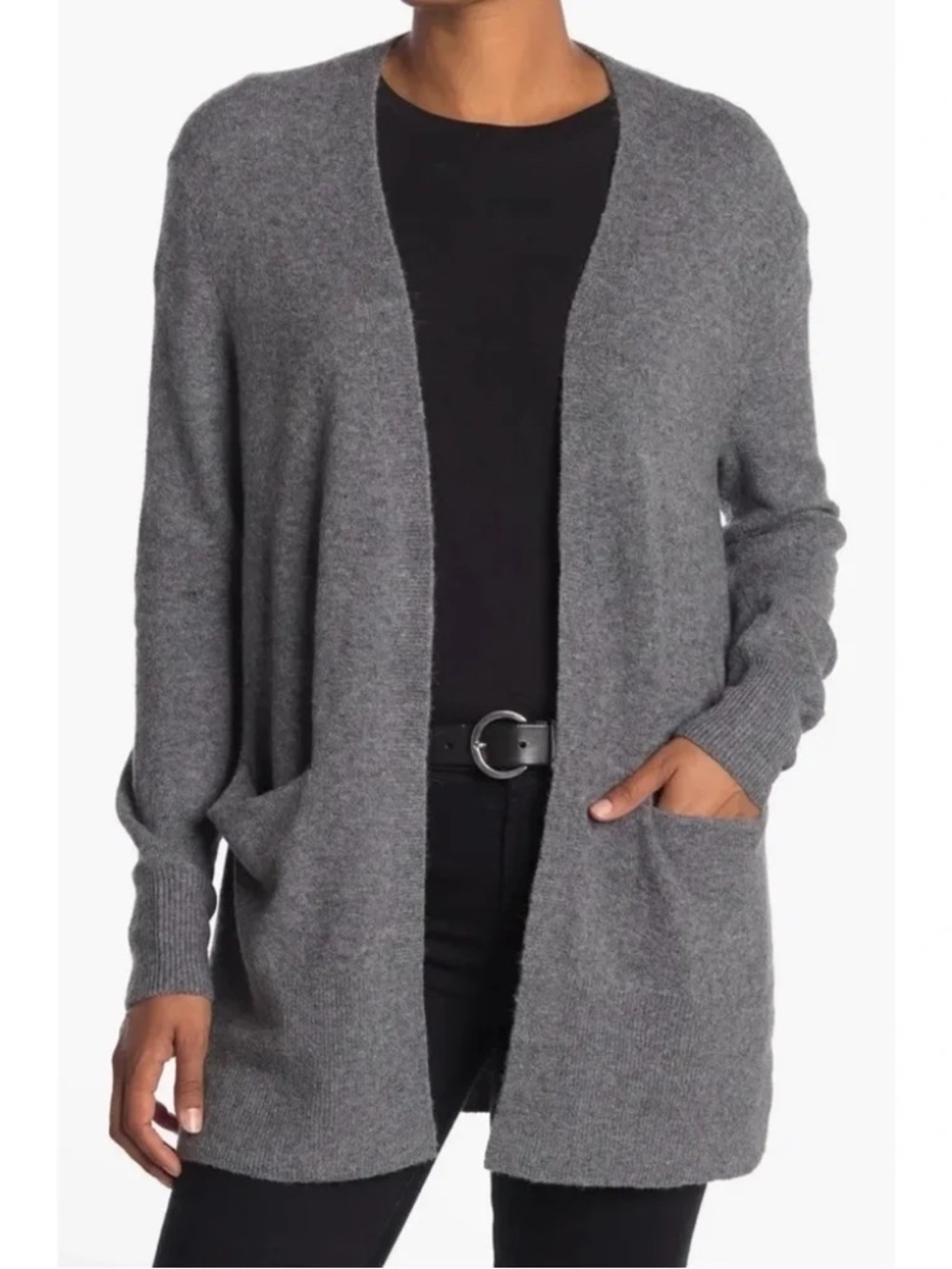 Madewell Cozy Walker Cardigan Sweater in Heather Evening Gray Alpaca Size XXS